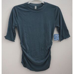 Intimately Free People OB1060305 Women Sz S Sea Spirit/Teal Talk To Me T-Shirt